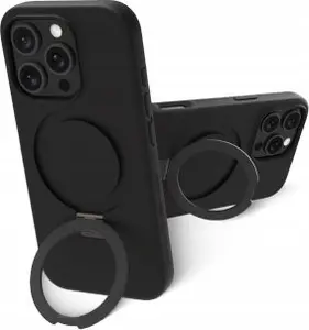 Чехол-накладка dbramante1928 Iceland Ultra D3O MS Kick для Apple iPhone 16 Pro черный с настольной подставкой и поддержкой MagSafe