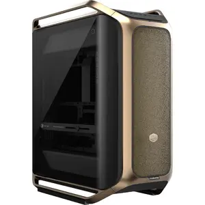 Cooler Master COSMOS Alpha Gold Computer Case, Gold and Black Tower with Tempered Glass Side Panel