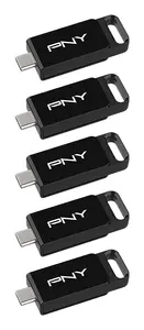 PNY Elite USB флеш-накопитель 64 ГБ USB Type-C 3.2 Gen 1 Черный Слайдер