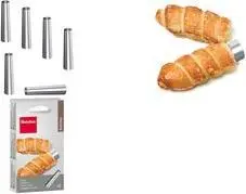 METALTEX 252346000 Schillerlocken-Formen Stainless Steel 6-Piece Set for Cream Horns and Cannoli