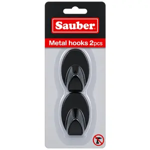 Sauber Oval Hooks 2 pcs Black Iron