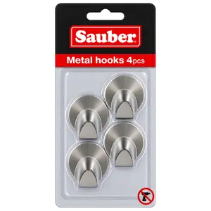 Sauber 24850225 Set of 4 Round Iron Hooks