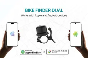 XD Connects Bike Finder Dual Bike Bell with Tracker – Apple & Android Find (IPX6) P301.1401