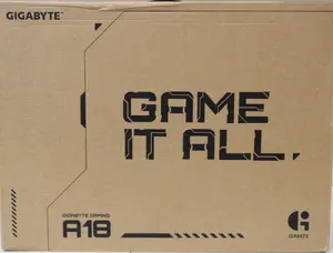 Gigabyte A18 Gaming 3VH Melna tērauda 18" IPS WQXGA 165Hz AMD Ryzen 7 260 16GB RAM 1TB SSD NVIDIA GeForce RTX 5060 Windows 11 Home