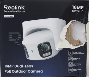 Reolink RP-PCT16MD PoE Outdoor Surveillance Camera 16MP Dual Lens 180° Panoramic View H.265 IP67 Micro SD