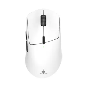 Беспроводная игровая мышь White Shark TOR WGM-5024 Белая с 3 режимами подключения, оптическим сенсором до 12000 DPI, переключателями Huano и 6 кнопками