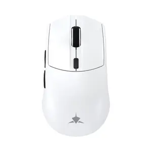 White Shark CADOR WGM-5020 Белая беспроводная игровая мышь с оптическим сенсором 6400 DPI переключателями Huano и RGB подсветкой