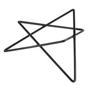 Tomgast Verlo buffet base star-shaped 26x23x10 cm black steel PVC coated