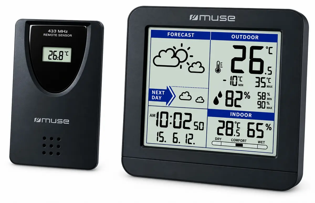 Digitālā bezvadu meteostacija MUSE M 080