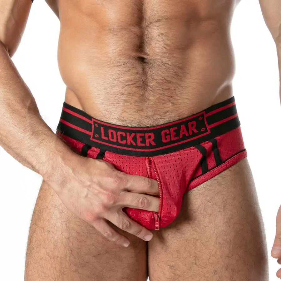 Locker Gear Sport Mesh Jock Brief Красные L Photo 5