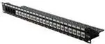 Secomp RLINE Keystone 19-inch Module Frame 24 Ports Blank Unshielded Black Krone LSAplus