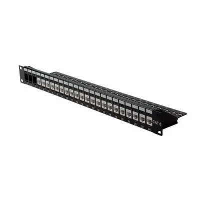 Secomp Rline Keystone 19" Module Frame 24 Ports Black Photo 2