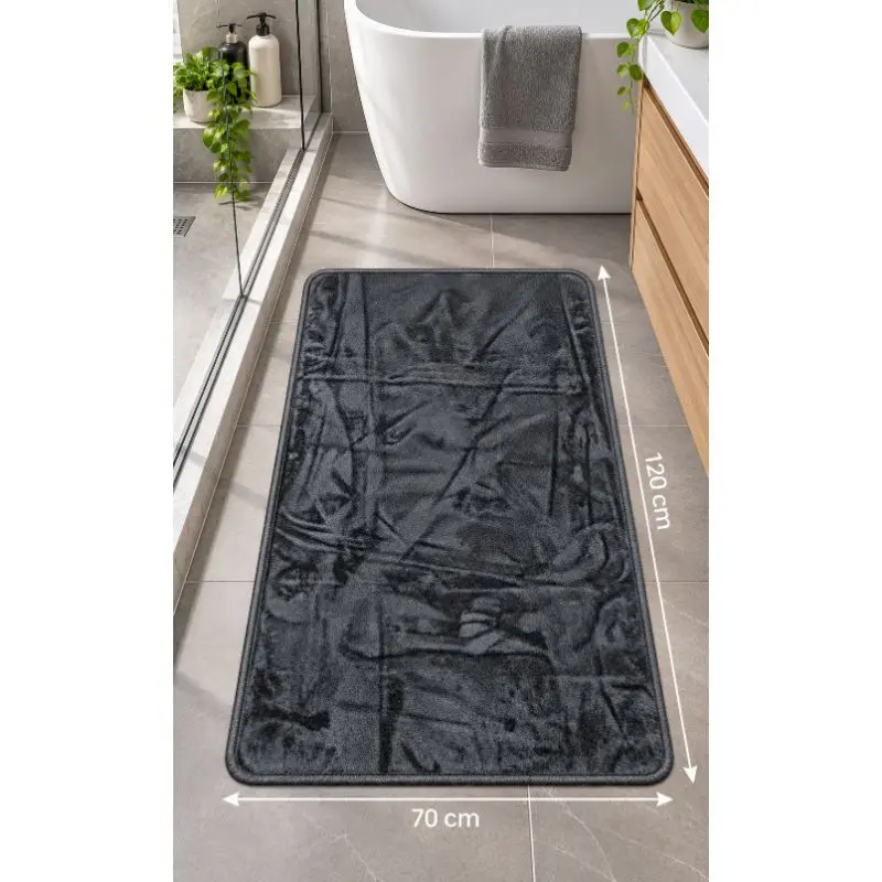 Sauber tumši pelēks vannas paklājs Photo 3