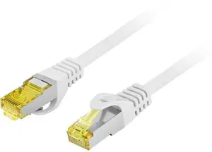 Lanberg Cat.6A S/FTP LSZH Vara Patch Cord kabelis 15m balts Fluke Passed