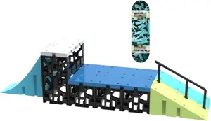TECH DECK X-Connect DGK Skatepark Fingerboard Ramp Set with Customisable Obstacles for Skateboarding Enthusiasts