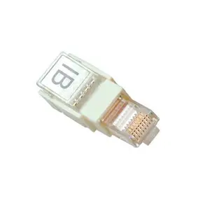 ACT TD108T RJ45 8P8C Toolless Modular Connector for Round Cable White Male to Female