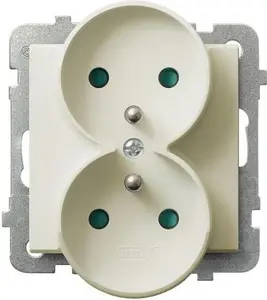 Ospel GP-2RRZP/m/27 розетка с заземлением и защитными шторками, 16 А, IP20