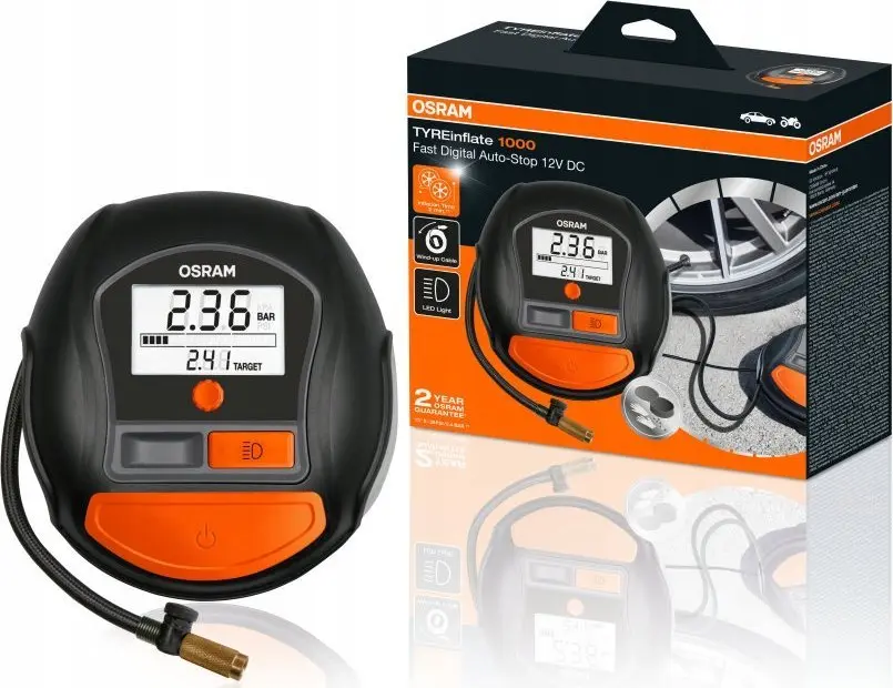 Automašīnas gaisa kompresors KRUPS OSRAM TYRE