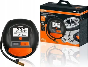 KRUPS OSRAM TYRE INFLATE 1000 Car Air Compressor with Digital Display and Auto-Stop Function