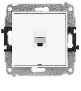 Karlik MGKBO-3 Single Computer Network Socket Mechanism 1xRJ45 Category 6 8-pin White