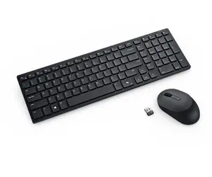 Dell Pro Compact Silent Keyboard and Mouse KM555 US International QWERTY Wireless RF and Bluetooth Full-size Black