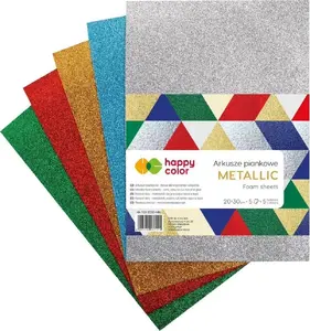 Happy Color Foam Sheets A4 5 Pieces Metallic Mix