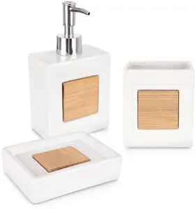 Kadax Dolomite Bathroom Set White 3-Piece