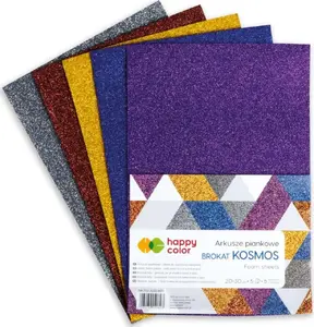 Happy Color Arkusze piankowe A4 5 kolorów Kosmos HAPPY COLOR