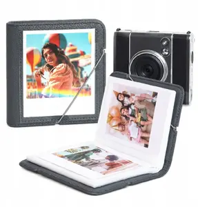 LoveInstant Album zdjęcia 28 do zdjęć Fuji Instax Wide 400 Square Polaroid 600 Sx70 Now / Album na 28 zdjęć szary (SB12283)