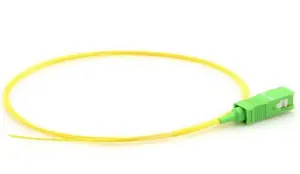 SC/APC  Single Mode, 0.9mm LSZH Yellow, 1m ::P-SC/APC-1.1-1A1