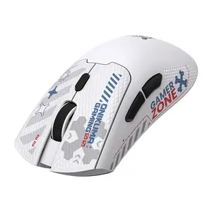 Onikuma DM01 White bezvadu spēļu pele trīs režīmu ar Bluetooth 2.4 GHz USB-C 12800 DPI 1000 Hz
