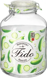 Bormioli Rocco Fido Круглая стеклянная прозрачная банка 5 л