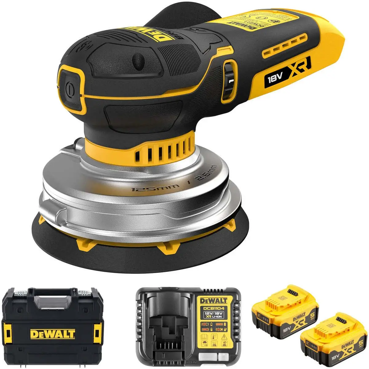 DeWalt DCW211P2-QW 125 mm bezvada ekscentra