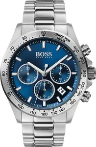 Мужские часы Hugo Boss Hero с корпусом из нержавеющей стали и серебристым браслетом