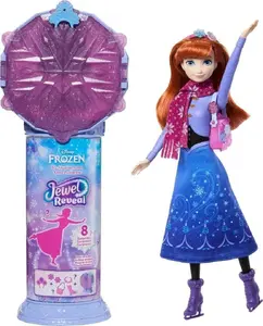 MATTEL Модная кукла Disney Frozen Jewel Reveal Ледовая Анна с шкатулкой для драгоценностей и аксессуарами для детей от 3 лет