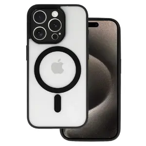 Чехол для телефона Fusion Acrylic Color с поддержкой MagSafe для iPhone 15 Plus черный