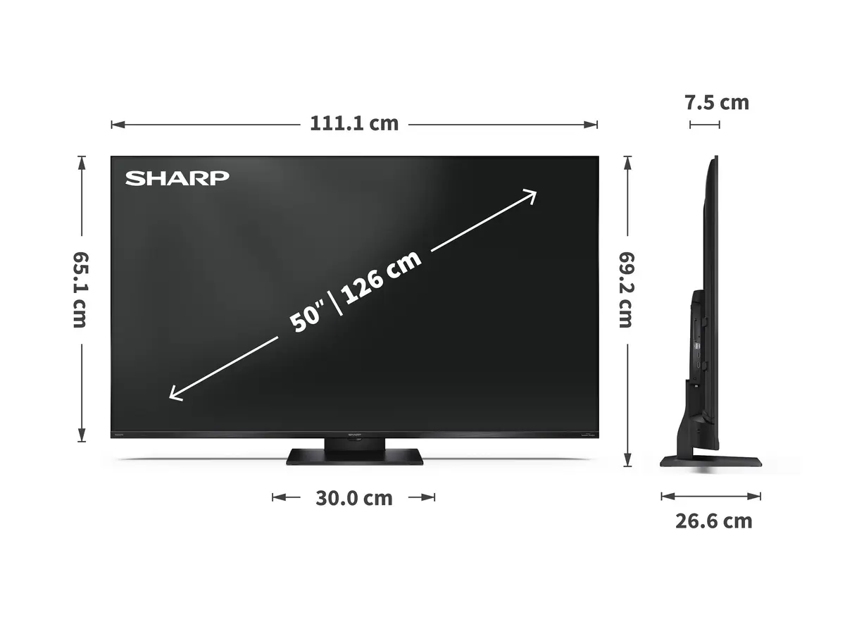 Телевизор Sharp 50JR7265E 50" 4K QLED Google TV Photo 4