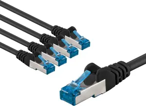 Сетевой кабель Goobay Cat6a S/FTP 2 м черный круглый RJ-45