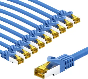 Сетевой кабель Goobay 69398 Cat7 S/FTP круглый RJ-45 штекер/штекер 3 м синий