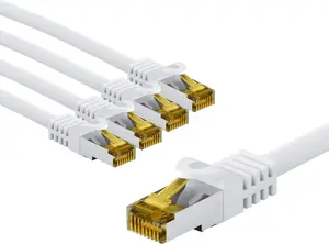 Сетевой кабель Goobay 69424 Cat7 S/FTP круглый 2м белый RJ-45 штекер / RJ-45 штекер