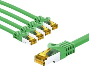Сетевой кабель Goobay 69576 Cat7 S/FTP круглый RJ-45 штекер - RJ-45 штекер 2 м зеленый