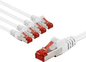 Сетевой кабель Goobay 66643 Cat6 S/FTP 2 м RJ-45 красно-белый круглый