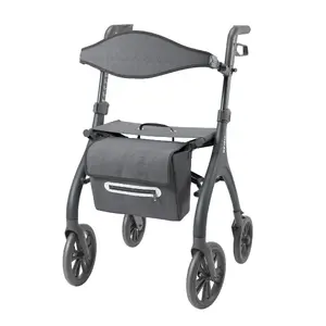 Ultra light outdoor rollator, black