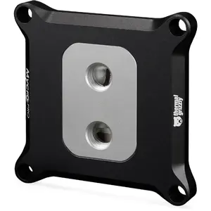 Водоблок для процессора Thermal Grizzly Mycro Pro Stainless Steel для Intel LGA1700, LGA1851 и LGA1954 черный и серебряный