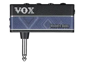 VOX Electronics amPlug3 Modern Bass Усилитель для наушников для электрогитары проводной 3.5 мм черный и синий с питанием от батареек