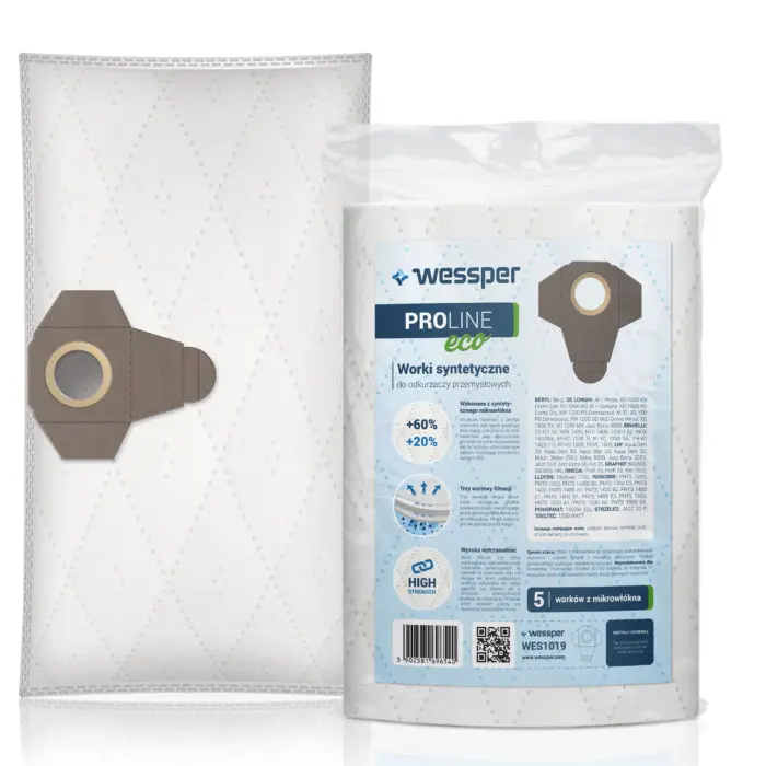 Wessper WES1019 Dust Bag for Cylinder Vacuums Photo 3