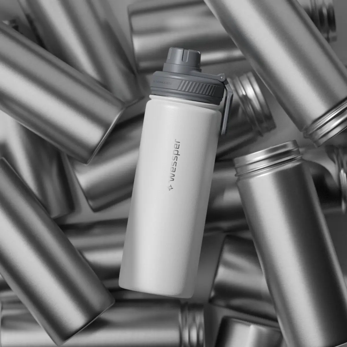 Wessper B3 THERMOSTEEL Termopudele 500ml Balta
