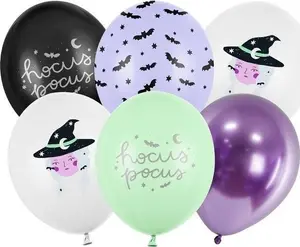 PartyDeco Witch Party Balloons 30 cm Assorted Set of 6