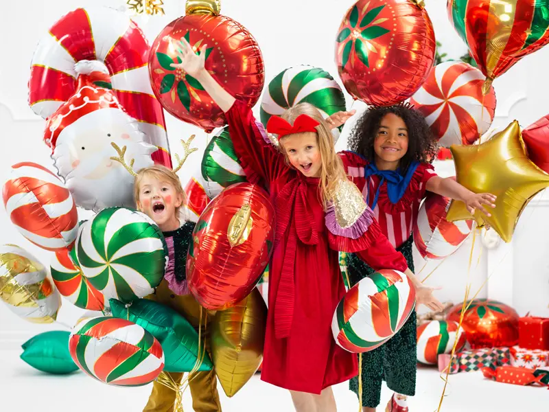 PartyDeco Candy cane Foil balloon Photo 7