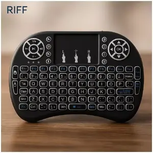 Universāla mini bezvadu tastatūra RF-MK-1-MINI ar apgaismojumu televizoram, tālrunim un datoram